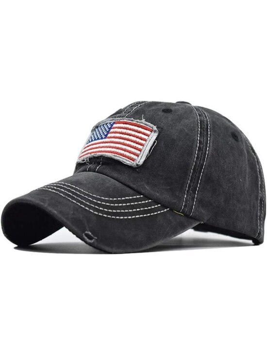 〽️Women Flag Black High Ponytail Baseball Cap Trucker Bad Hair Day Adjustable main image 4